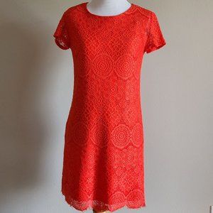 Laundry by Shelli Segal Red Lace Shift Dress